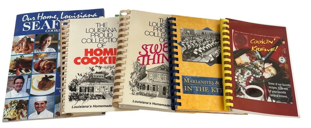 New Orleans Cookbook Lot 5 Mardi Gras Krewe Marianites Louisiana Seafood Recipes